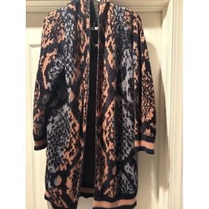 Christine Phillipë  Mohair Blend Long Open Cardigan Sweater Size X-Large